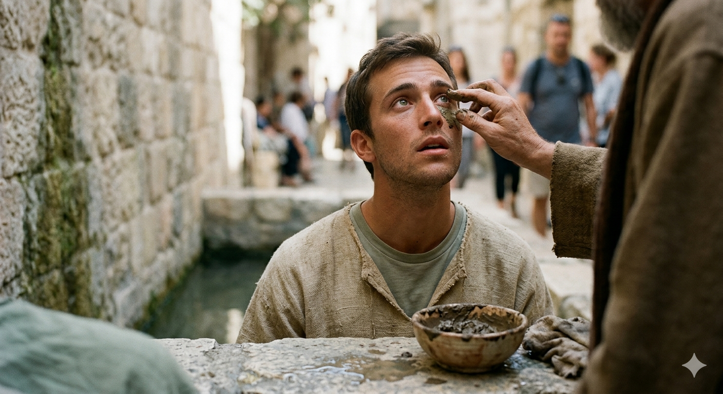 He didn’t ask to be healed. Jesus stopped anyway.